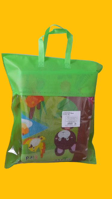 Alfombra Didáctica Antigolpes Reversible Bebé 90x120 Cm con Bolso