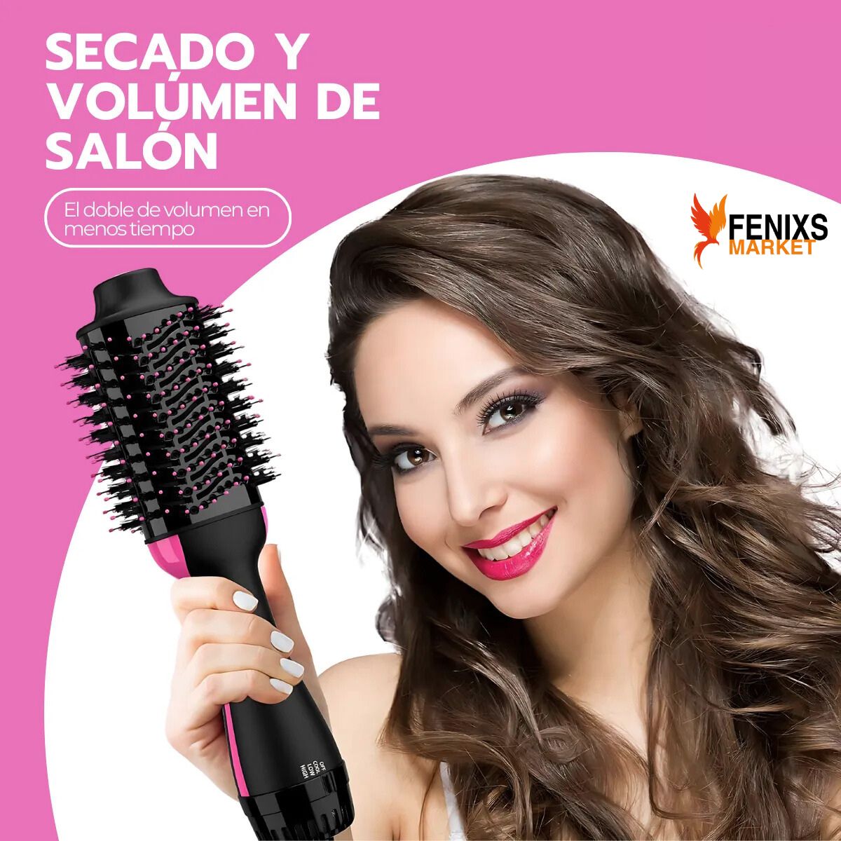 Cepillo Secador Pelo Alisador Eléctrico 3 En 1