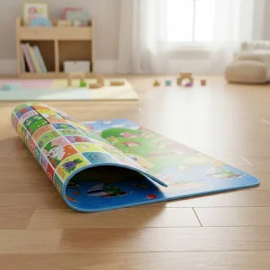 Alfombra Didáctica Antigolpes Reversible Bebé 90x120 Cm con Bolso