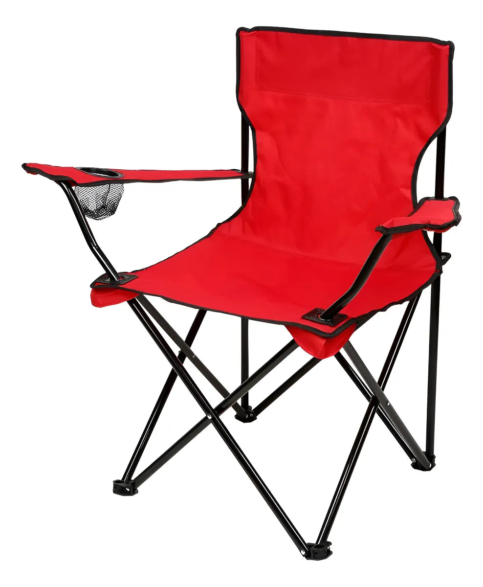 Silla Plegable camping o Playa Con Porta Vasos y Con Bolso