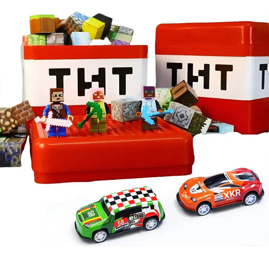 Set 36 Cubos Magnéticos Minecraft 2cmx 2cm + figura o auto