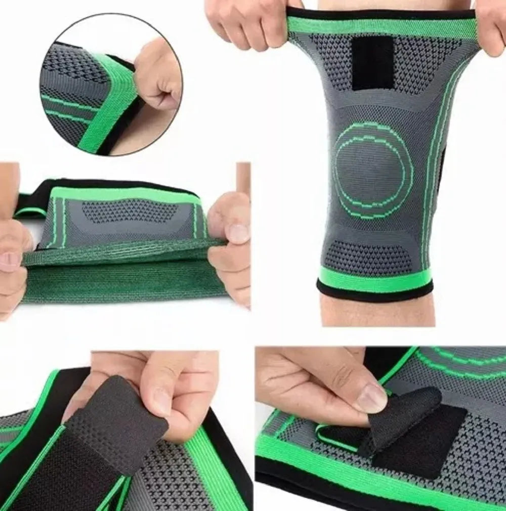 Rodillera Elástica Ajustable Comodidad Y Soporte Verde