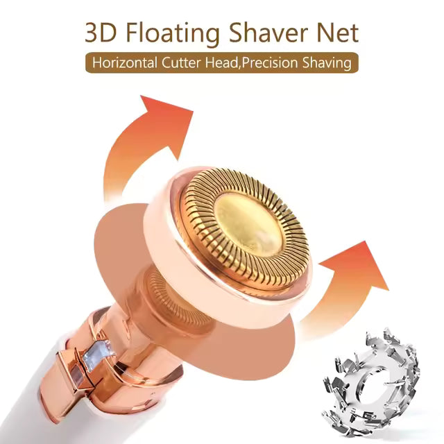 Depiladora Facial LED 2 en 1 Wcan Portátil Recargable USB con Luz