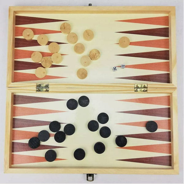 Ajedrez Madera 3 en 1