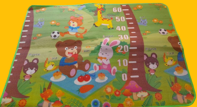 Alfombra Didáctica Antigolpes Reversible Bebé 90x120 Cm con Bolso