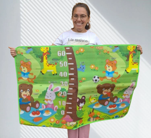 Alfombra Didáctica Antigolpes Reversible Bebé 90x120 Cm con Bolso